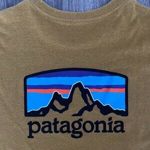 Patagonia Responsibili-Tee Fitz Roy T-Shirt – Buckwheat Gold - Adult XL